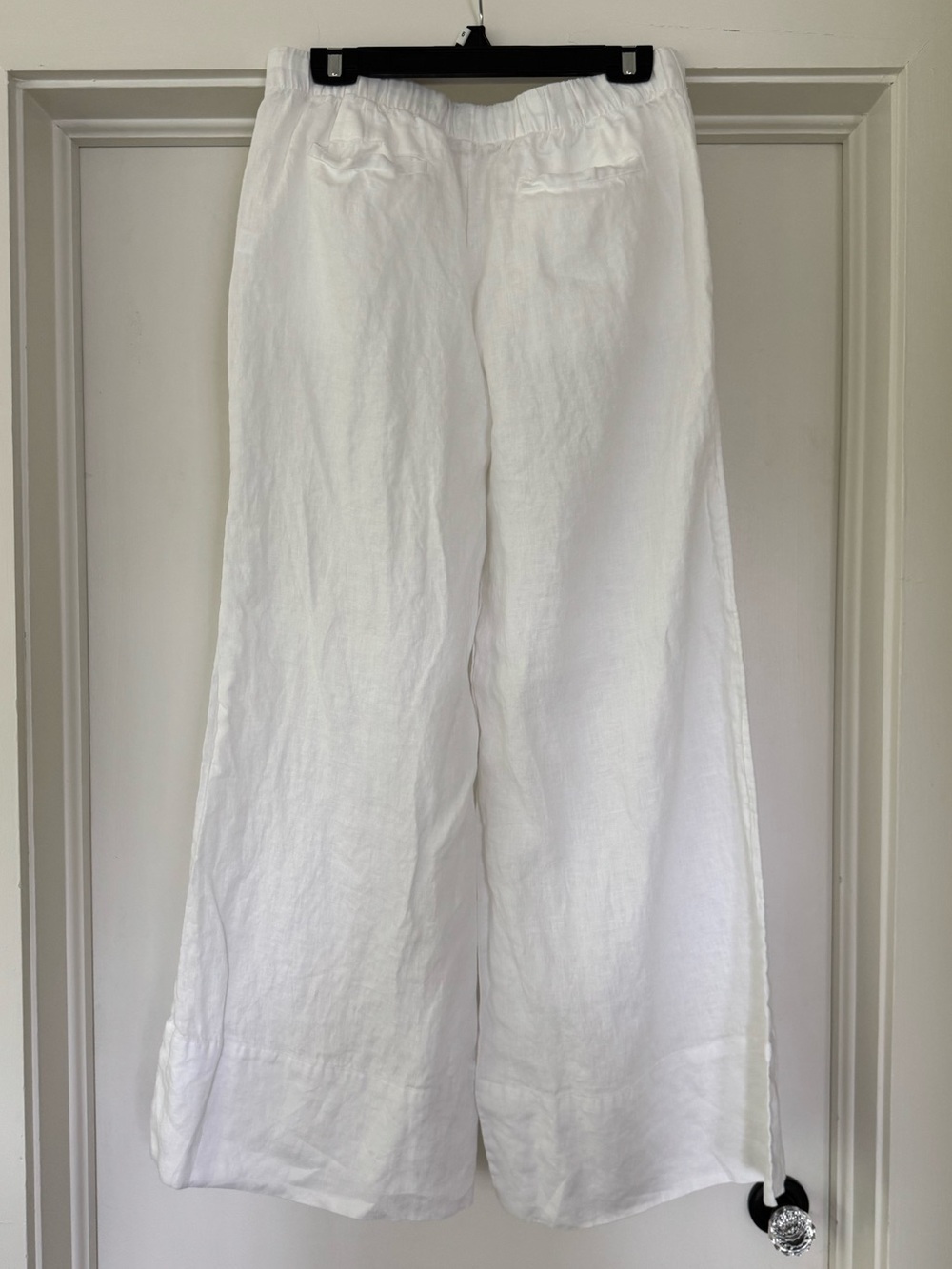 Caslon Sz M white linen wide leg flowy pants - Picture 2 of 8